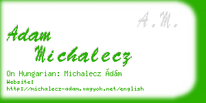 adam michalecz business card
