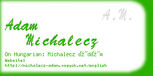 adam michalecz business card